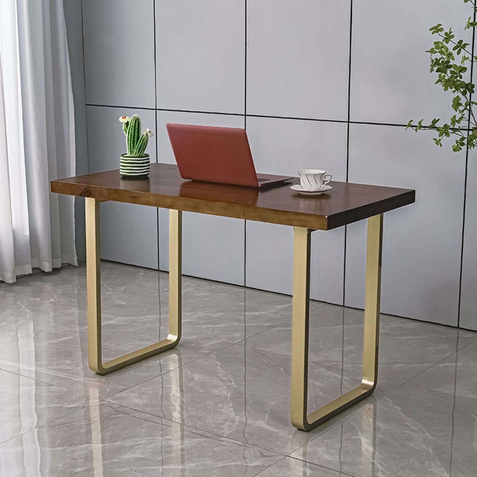 Pieds de table en métal robustes pour bureau et table à manger en acier (lot de 2)