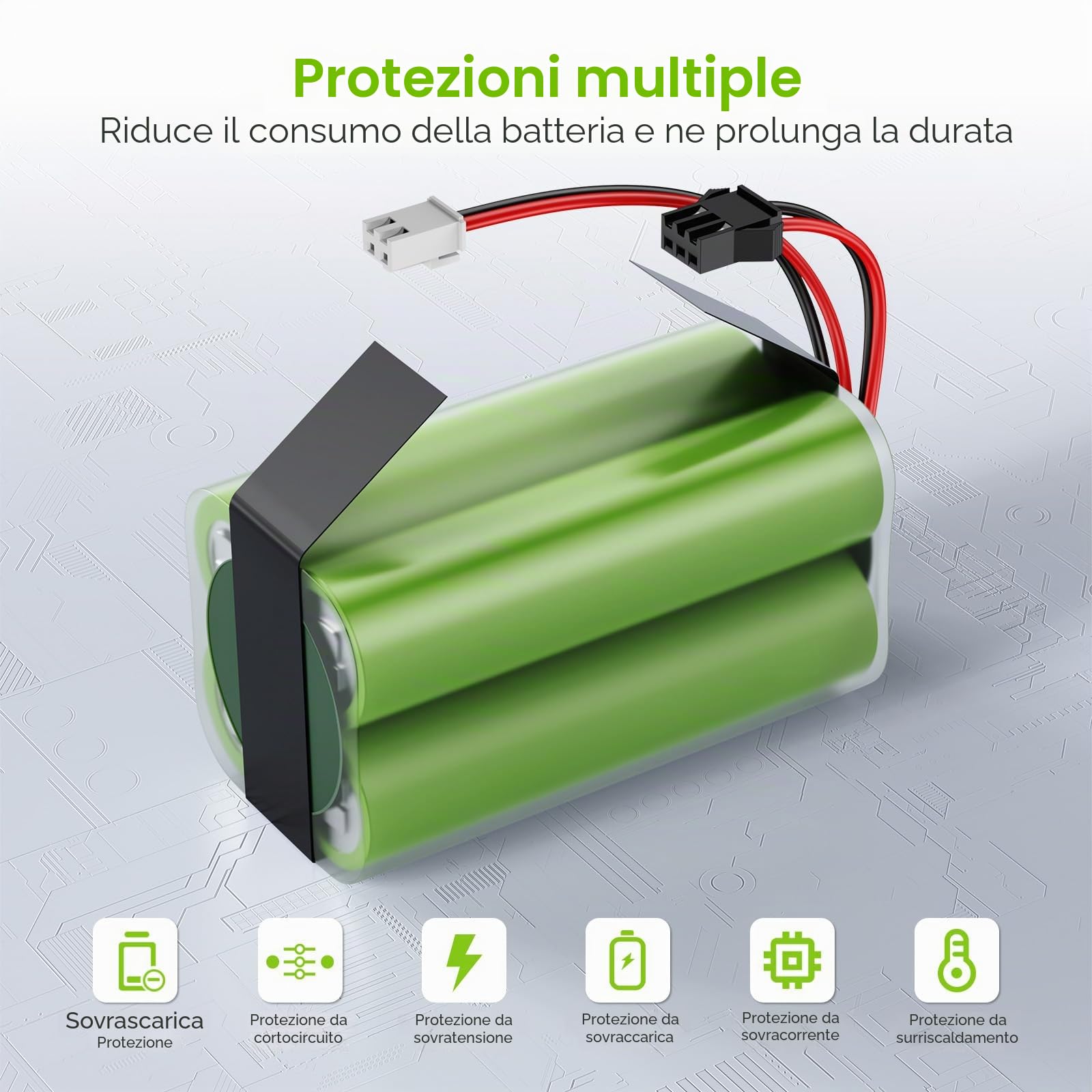 ASUNCELL Batteria di ricambio per Eufy RoboVac G10 G20 G30 G35 G40 Hybrid, RVBAT700/RVBAT850 per Eufy RoboVac 11 11S 11S Max 25C/25C Max 30/30C/30 Max 35C, GoDovi 380, Den. kee 600, Tesvor X500