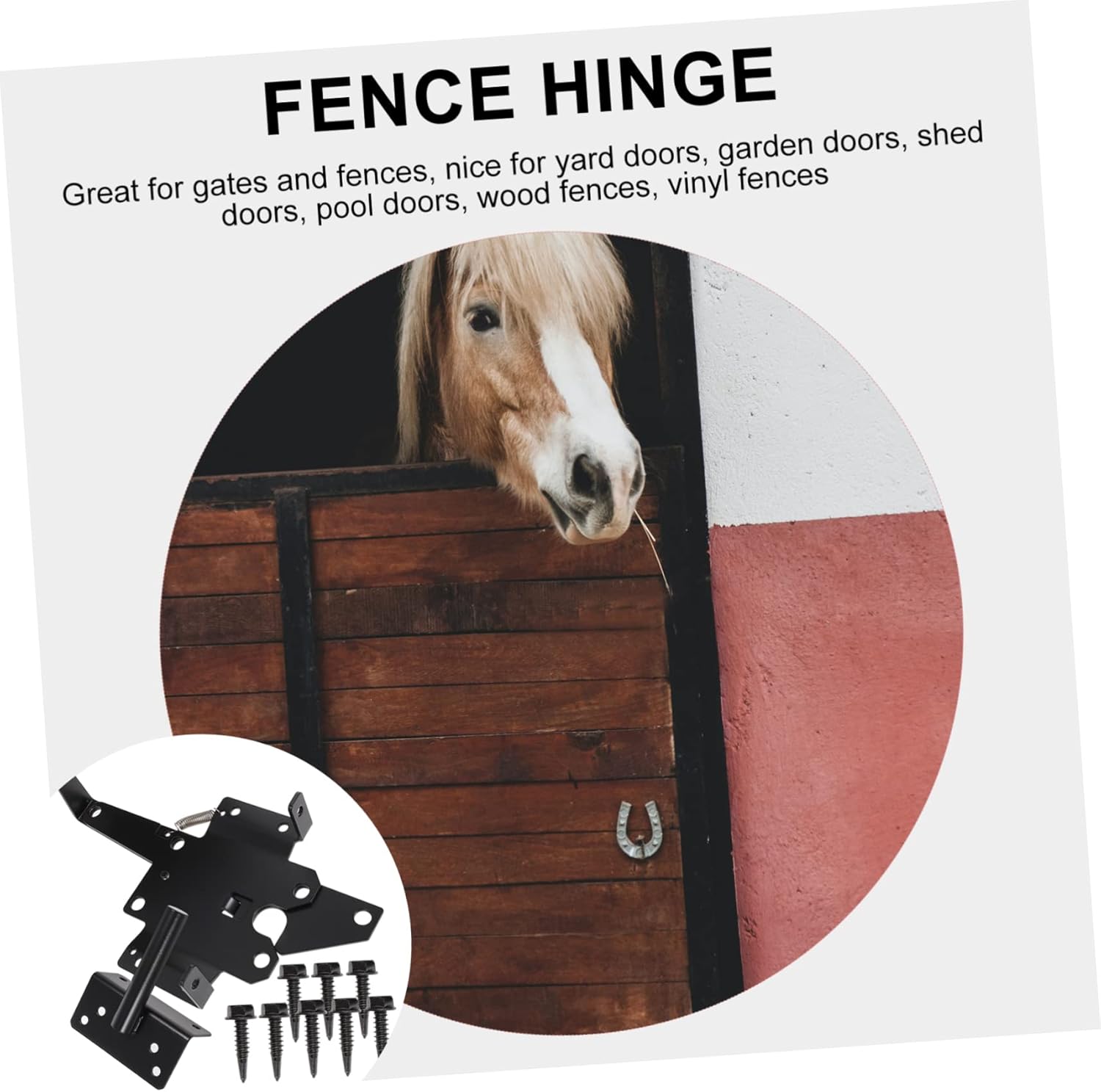 Heavy Duty Gate Latch Outdoor Fence Gate Lock for Wooden Shed Doors Secure Hinge Extra Mounting Screws Treatment for Use