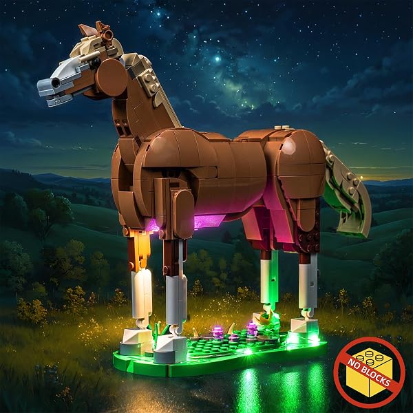 Kit d'éclairage LED compatible avec Lego 31166 Cheval Magnifique (pas de modèle), kit d'éclairage décoratif pour jouet créatif - 5