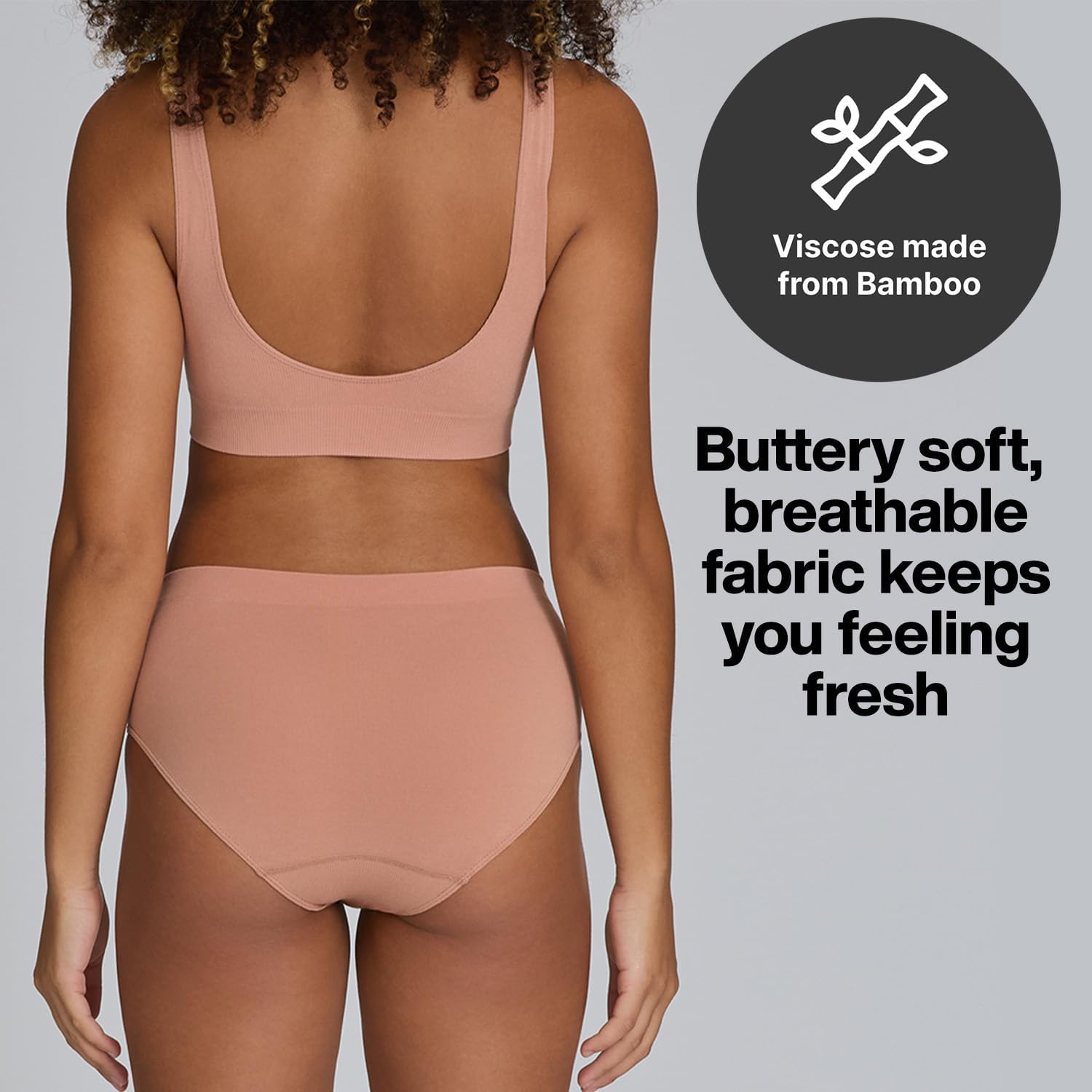 STEP ONE Smoothfit Bra 3 Pack, Viscose from Bamboo, Ultra-Soft Padded Bralette, Lifts and Supports, Soft, Moisture Wicking