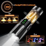Relybo Torcia LED Potente Professionale 1000000 Lumen, con COB da Campeggio - 4