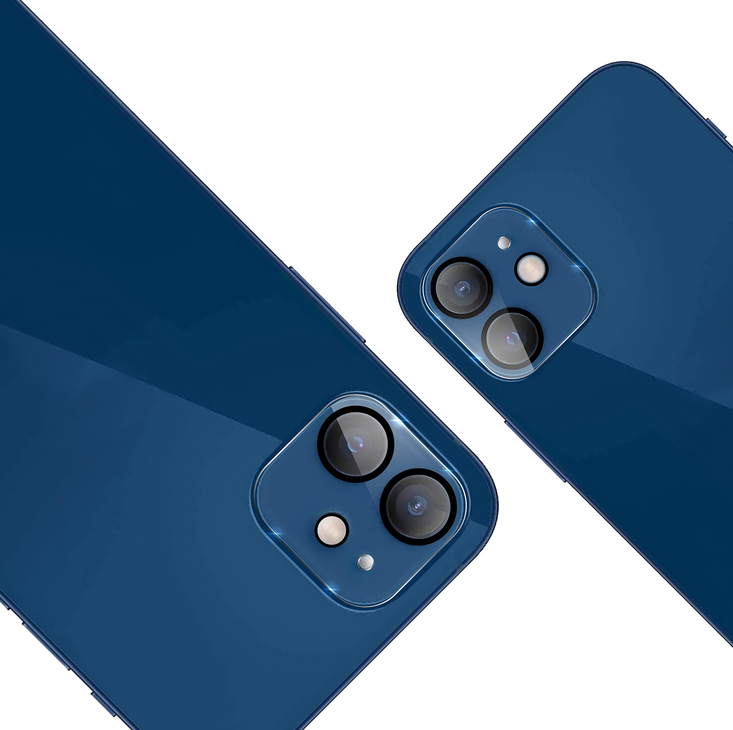 Protecteur Caméra IPhone 12 Pro - Verre Trempé 9H Anti-rayures - 2 Pièces Noir, Compatible Avec Les Coques