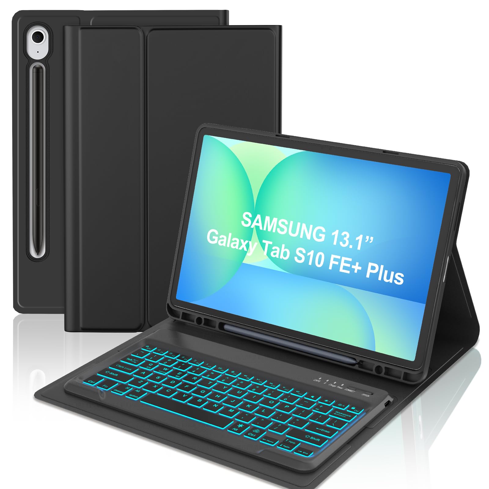 Galaxy Tab S10 FE+ Plus Case with Keyboard 5G 13.1 Inch 2025, 7
