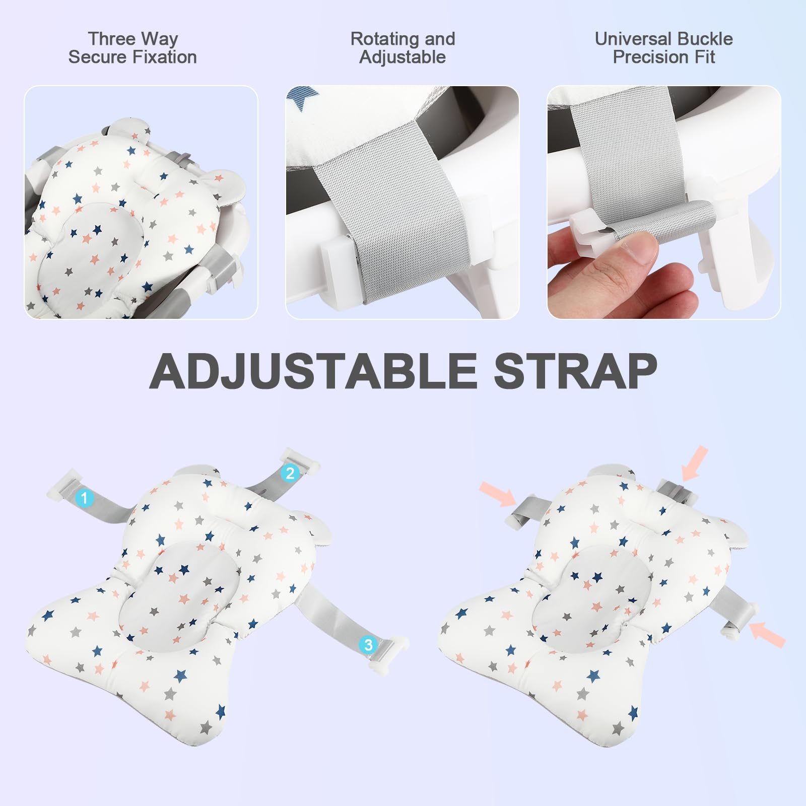 Coussin de Bain pour Bébé, Coussin de bain pour nouveau-né, Coussin De Baignoire Bébé, Coussin de Suspension pour le Bain de Bébé, pour Nouveau-Né 0-18 Mois