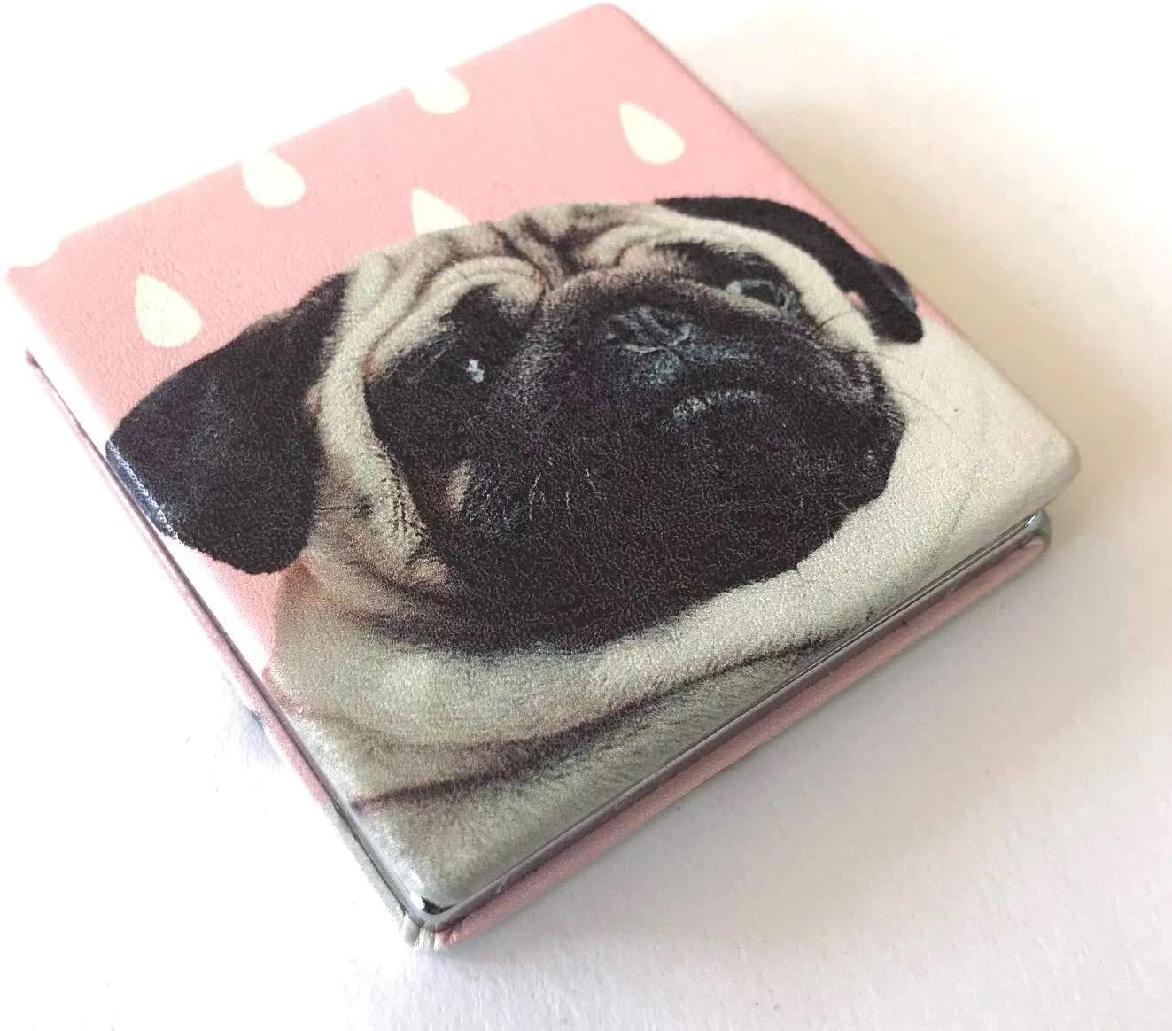 D&A Gifts Pug Compact Mirror - Pug Handbag Mirror - PUG3