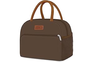 Vintage Style Lunch Bag for Women, High-quality Canvas Leakproof Cooler Lunch Tote...