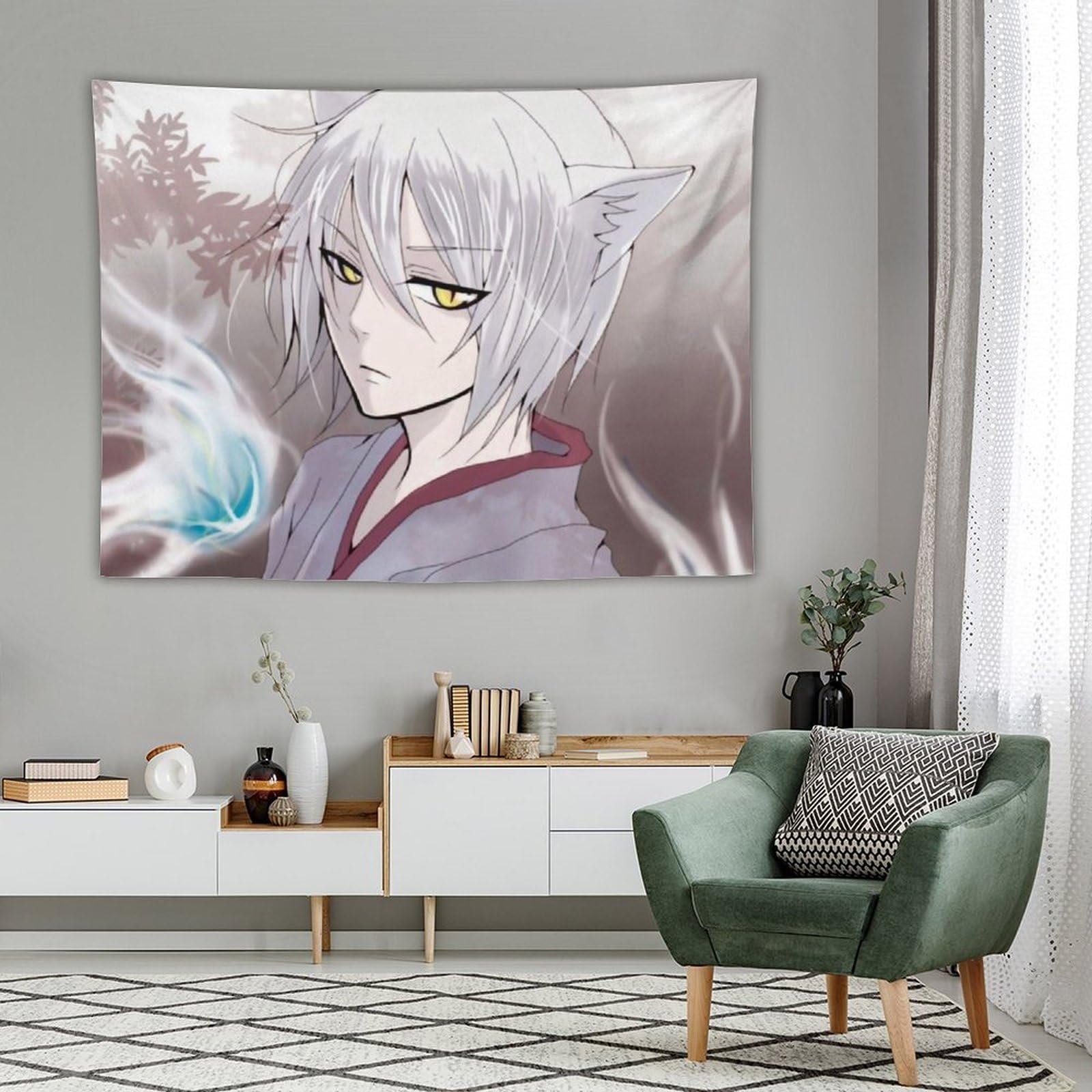 Amazon.co.jp: タペストリー おしゃれ 神様はじめました 巴衛