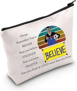 Believe Ted Fans Cosmetic Make Up Bag Ted TV Show Inspired Gift You Are Braver Stronger Smarter Than You Think Ted Zipper Pouch Bag (BELIEVE TED)