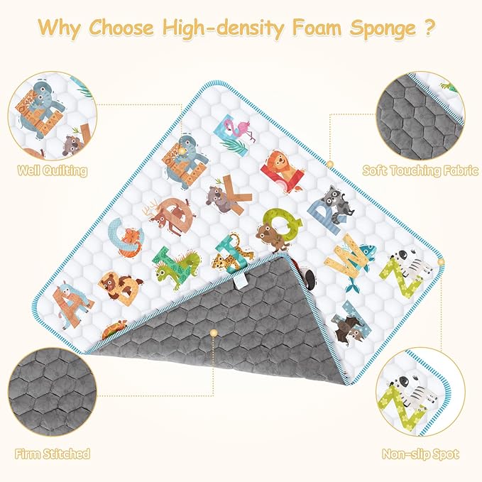 Baby Play Mat para piso 50" x 50" miniatura 4