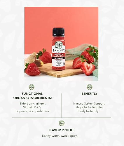 Miniatura 3 de Remedy Organics Protect Immunity + Defense Shot, a base de plantas, 2 onzas líquidas (paquete de 12)