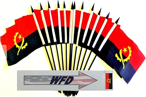 Miniatura 89 de Banderas de escritorio de Nicaragua, paquete de 12 banderas pequeñas de poliéster de 4 x 6 pulgadas en miniatura para mesa de oficina, pequeñas