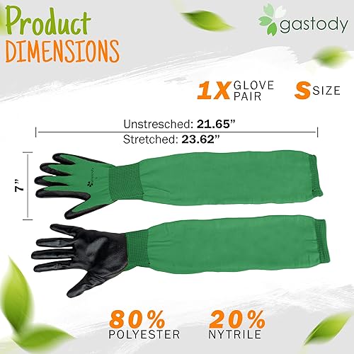 Miniatura 2 de Gastody - Guantes de jardinería de manga larga, multiusos, resistentes para exteriores e interiores, guantes de jardinería a prueba de espinas