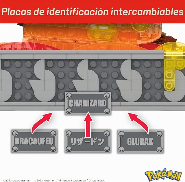 Foto 6 de 6 de Mega Pokemon Charizard en Movimiento +1600 Bloques de construcción, Juguete +12 años (Mattel HMW05)
