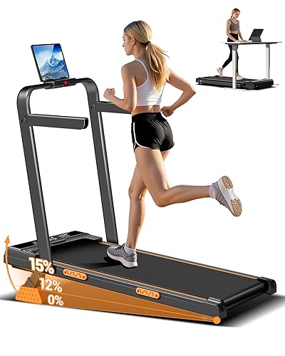 LONTEK Tapis de Marche Pliable Inclinable 15%, 10km/h Tapis de