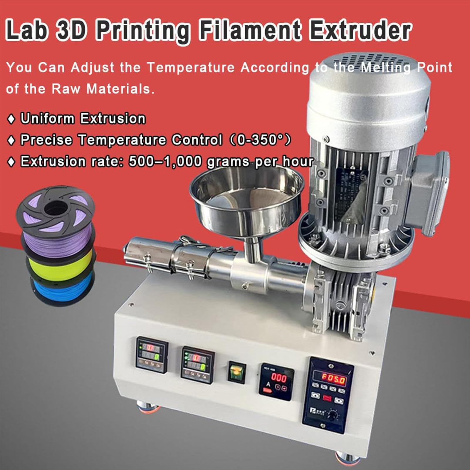 Extrusora Pellets,Máquina Producción Fabricación Filamentos Impresora 3D