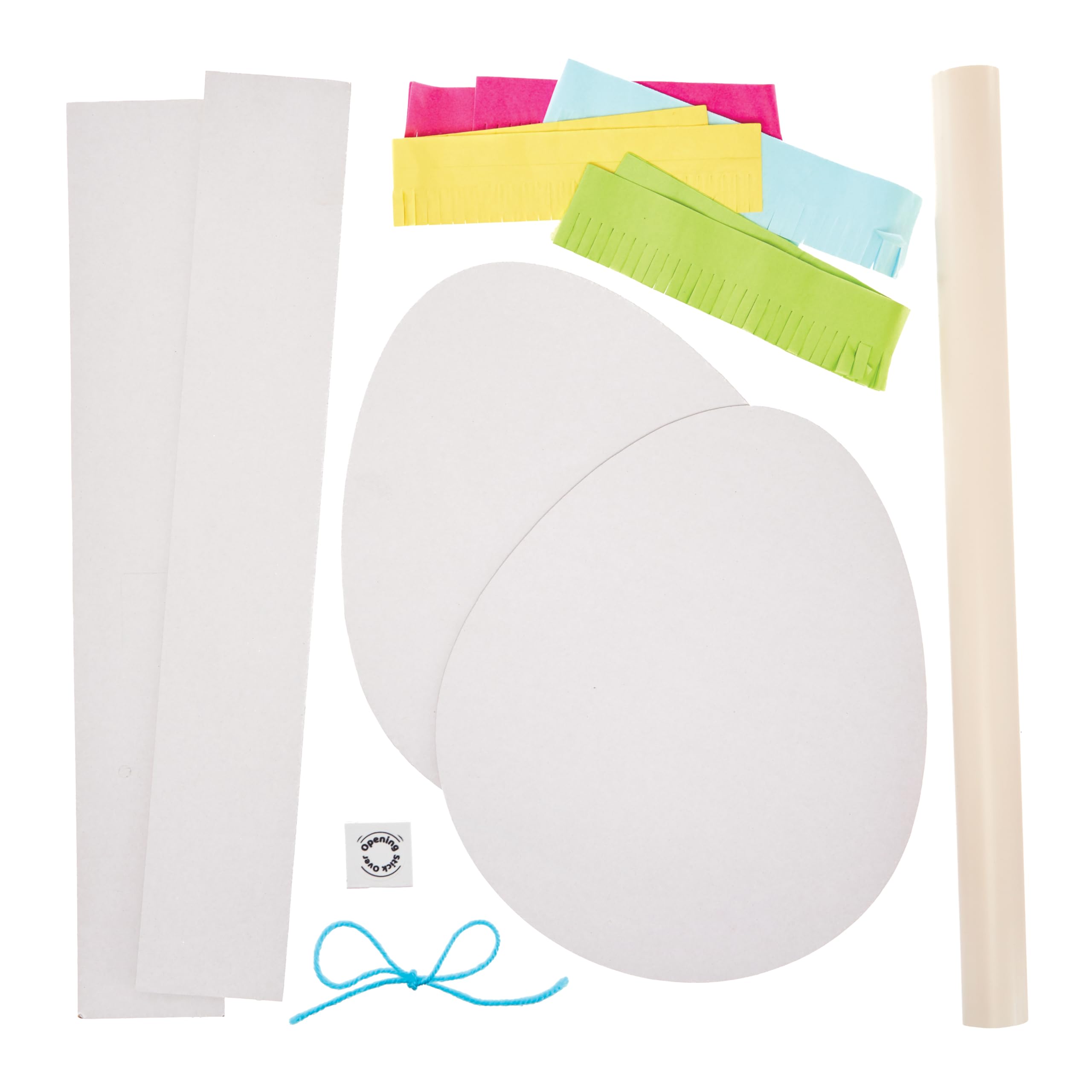 Baker Ross FN008 Paaseieren Pinata Set – Maak-het-zelf Kit, 1 Stuks, 23 X 19,5 Cm, Inclusief Stok En Versiering