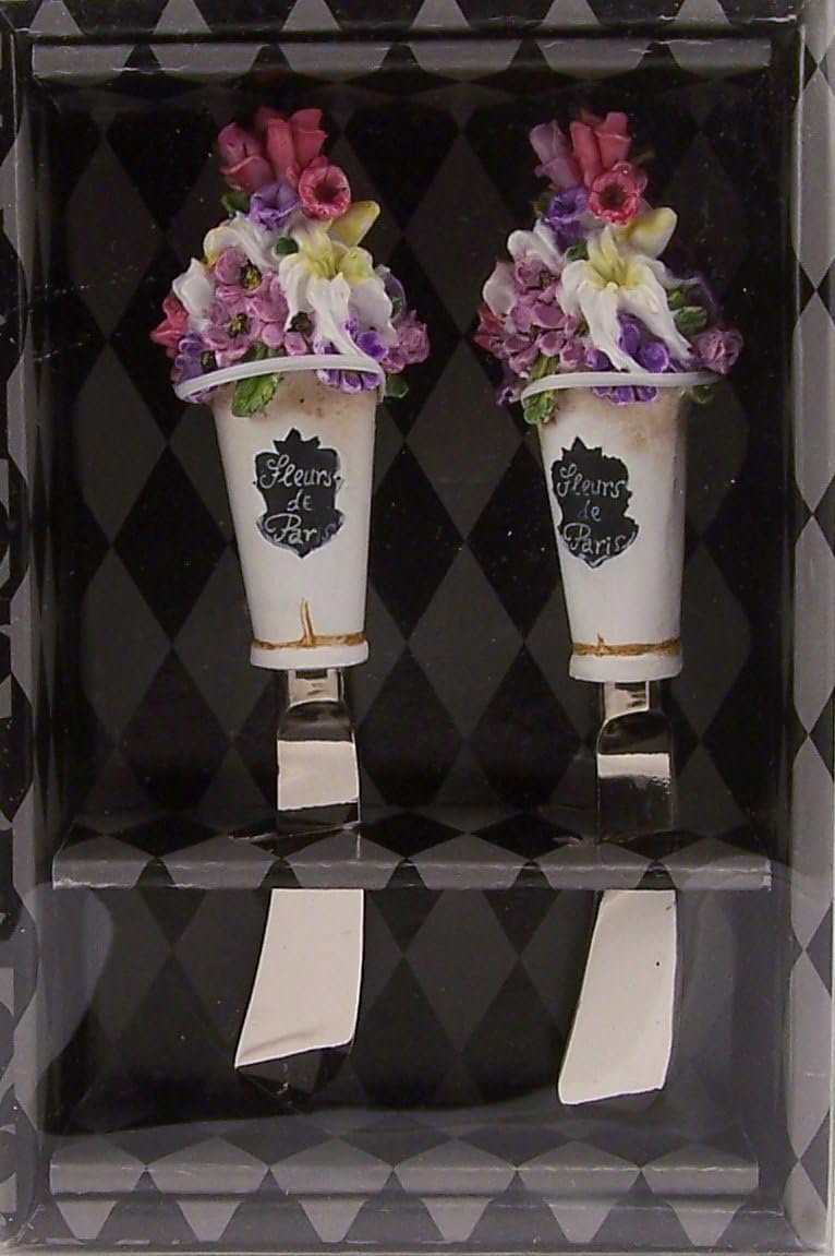 Cypress Home Fleur De Paris Kathryn White Cheese Spreaders Set of 2