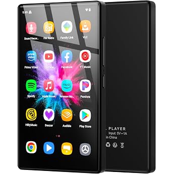 96 GB MP3 Player with Android 13 OS 5 Inch MP3 Player with Bluetooth and WiFi 1080P HD MP4 Player Music Player with Pre-Installed by Spotify Audible and Play Store