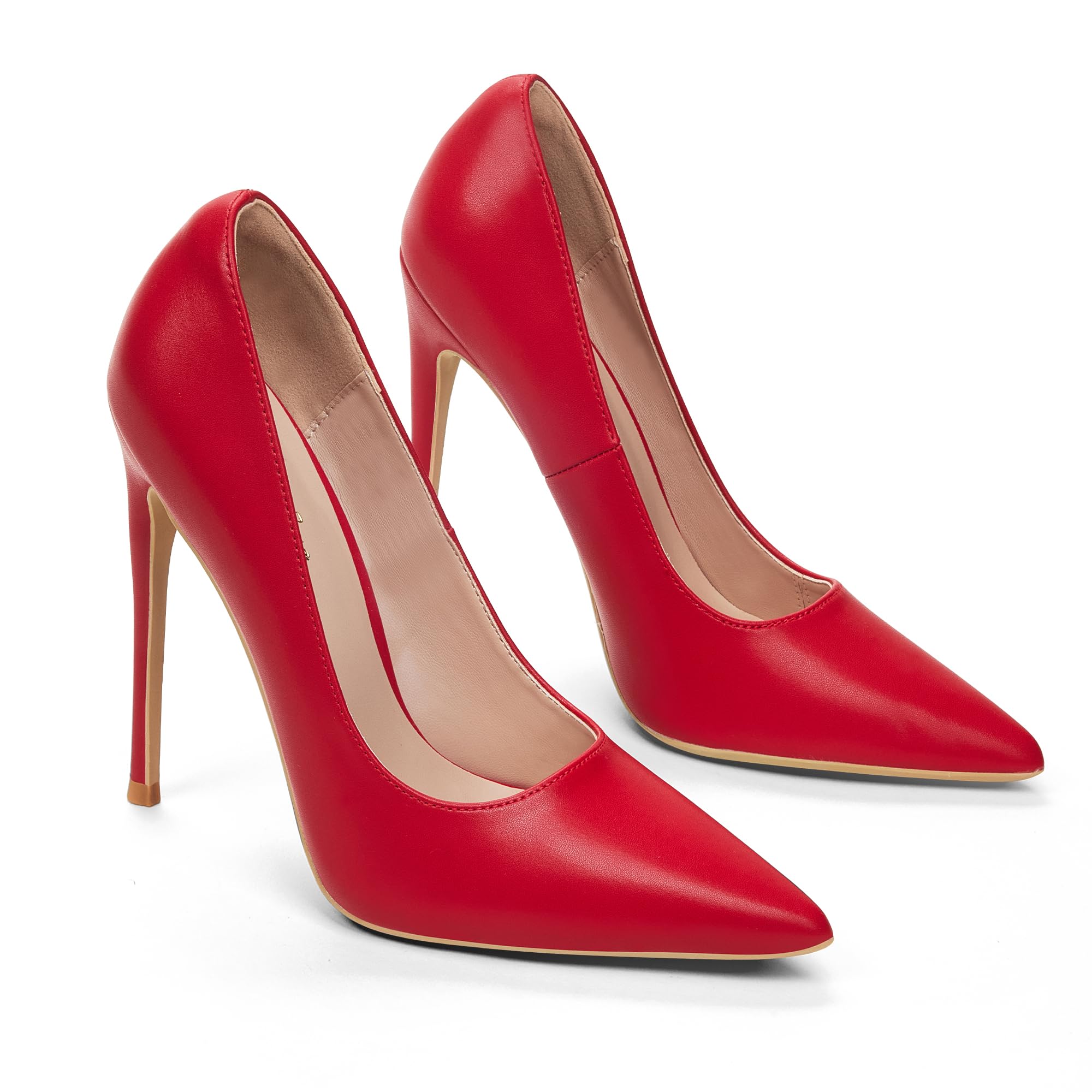 Zhabtuc Scarpe da Donna, Punta a Punta, Tacco Alto 12 cm, Stiletto da Party, Pumps con Superficie Opaca