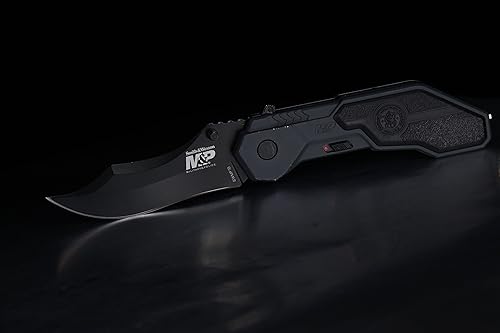 Miniatura 6 de Smith & Wesson M&P SWMP1B Cuchillo plegable asistido SS de alto carbono de 7.1 pulgadas con hoja de punta de clip de 2.9 pulgadas y mango de