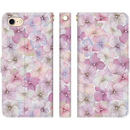 Amazon Co Jp Ruuu Iphone8 Iphone7 Iphone6s 兼用 手帳型 Iphoneケース スマホ ケース カバー 花柄 蝶々 小花柄 紫陽花 あじさい 花びら 和 和柄 ボタニカル ピンク フェミニン ガーリー 可愛い イラスト パステル 大人 レディース おしゃれ かわいい きれい 個性的