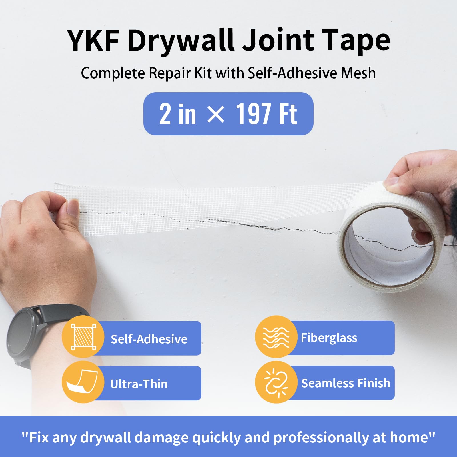 YKF Kit de reparación de pared de 510.3 g con herramientas