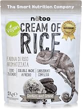 Nätoo Gym Rice Cream 1 kg, Instant Flavoured Rice Cream with Cookies and Cream of Rice, Vegan Sugar Free, Rice Soluble Even Cold