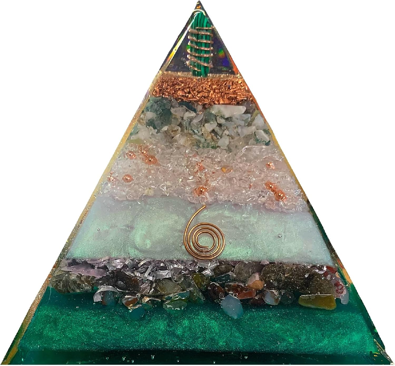 Abundance Orgone Harmonizer Pyramid over 6" tall - for personal and planetary prosperity