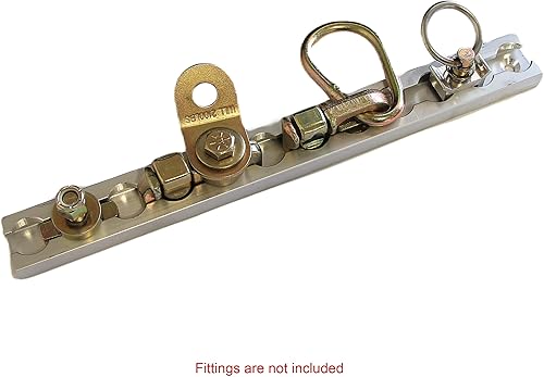 Miniatura 4 de Paquete de 2 rieles en L de aluminio de 12 pulgadas con herrajes de montaje empotrado de 2 14 pulgadas