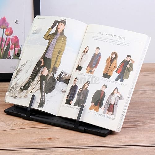 Miniatura 5 de Soporte para libros de escritorio para libros, documentos, portátiles, iPads, libros de cocina, etc. Soporte plegable y portátil para todas las