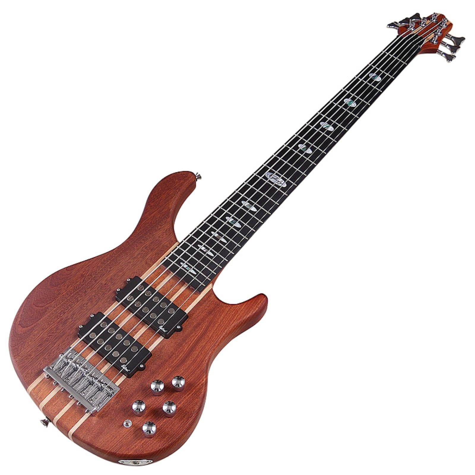 Basso Elettrico Sei Corde Basso Chitarra Strumento Strumenti con Struttura Unipezzo in Legno Tastiera Scura con Tasti Due Pickup E Ponte Cromato Adatto per Prove Registrazione in Studio Palco