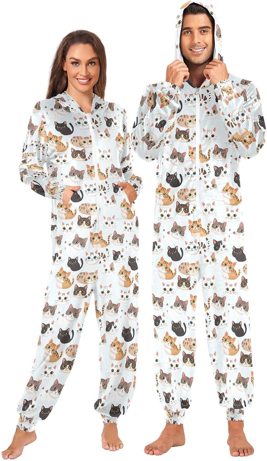 QUGRL Onesies Adult Pajamas Costume for Women Men Unisex Cosplay Sleepwear Homewear Suit Winter S-XL
