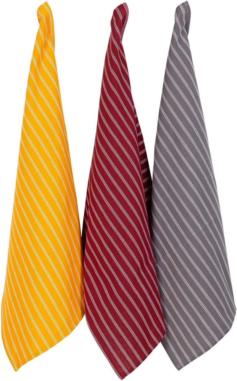 HARORBAY Dish Drying Towels, Striped Dish Towels Soft 100