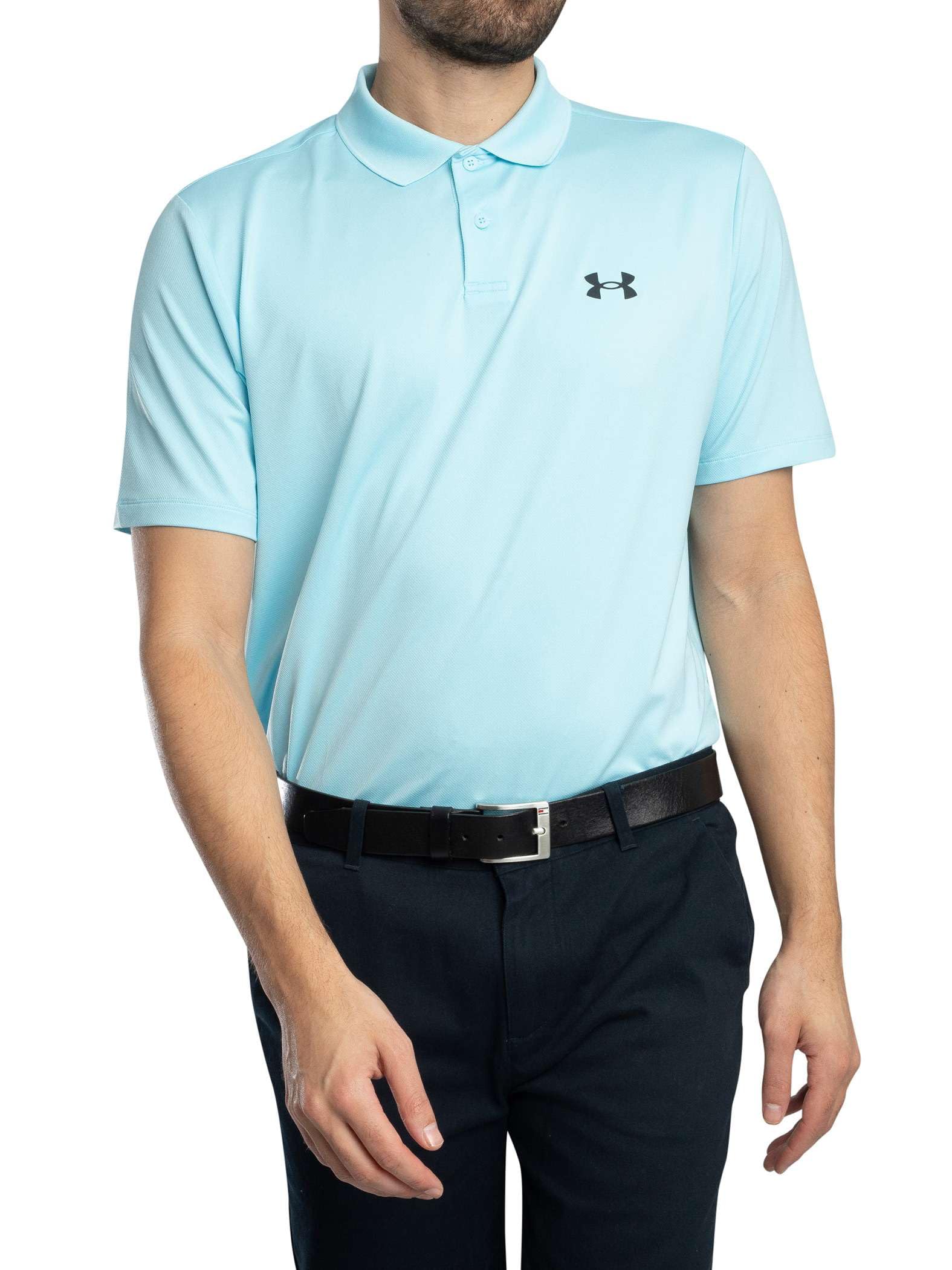 Under Armour Polo Matchplay para Hombre, (494) Stream / / Negro, Small