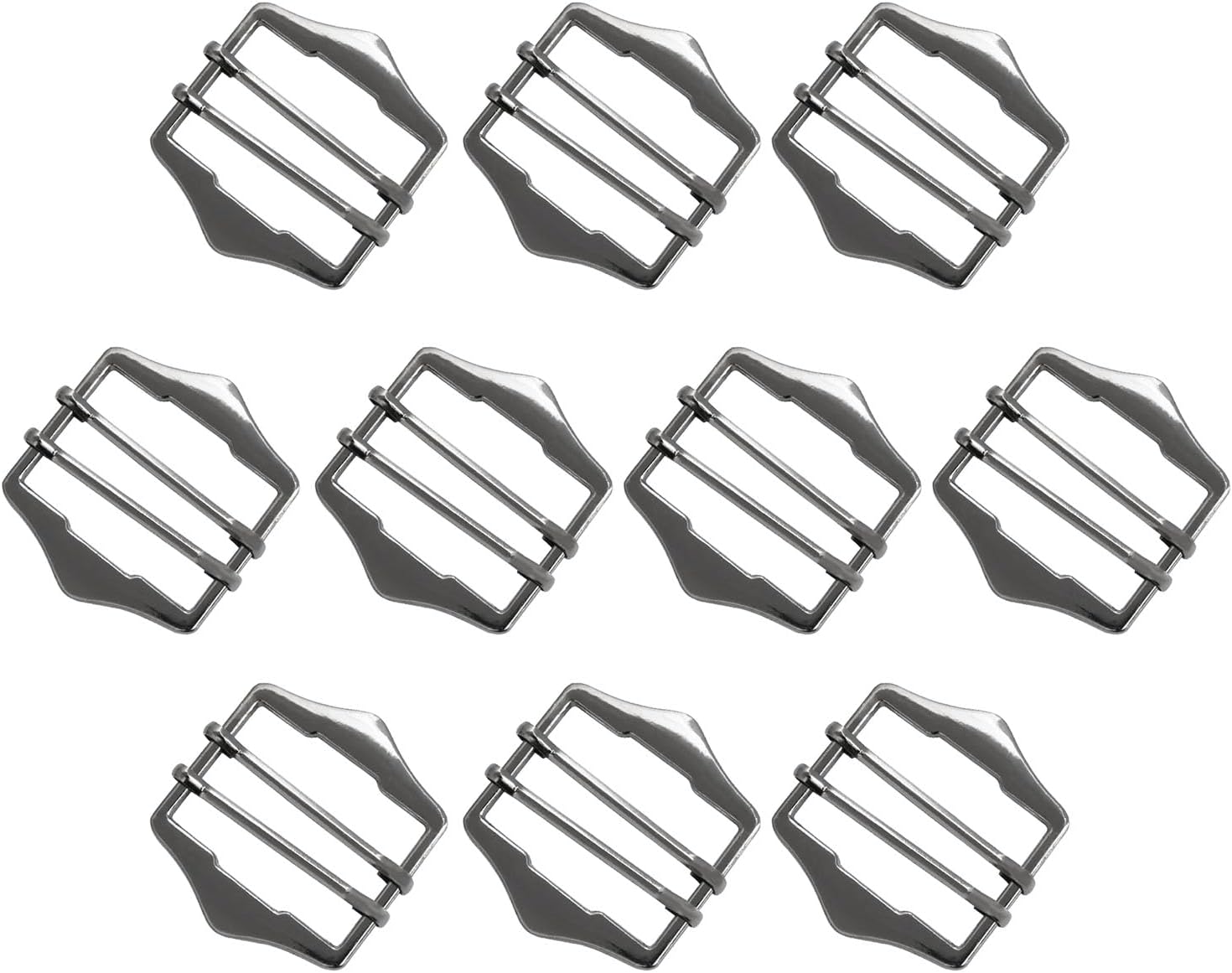 10PCS Metal Adjustable Tower Buckle Webbing Release Kit Slider Buckle Tightener For Belt 3.5cm Bronze, Black