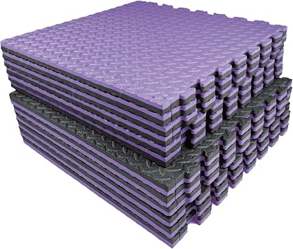 AIRHOP Upgraded 0.79" Extra Thick 48 Sq Ft High-Density Eva Foam Exercise Gym Mats, 12 Pcs Large Interlocking Puzzle Floor Tiles 24"x24" for Home Gym