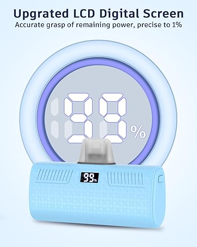 Miniatura 4 de GIN FOXI Cargador portátil con certificación MFI para iPhone, potente 22 W PD de carga rápida, pantalla digital inteligente mejorada de 5000 mAh