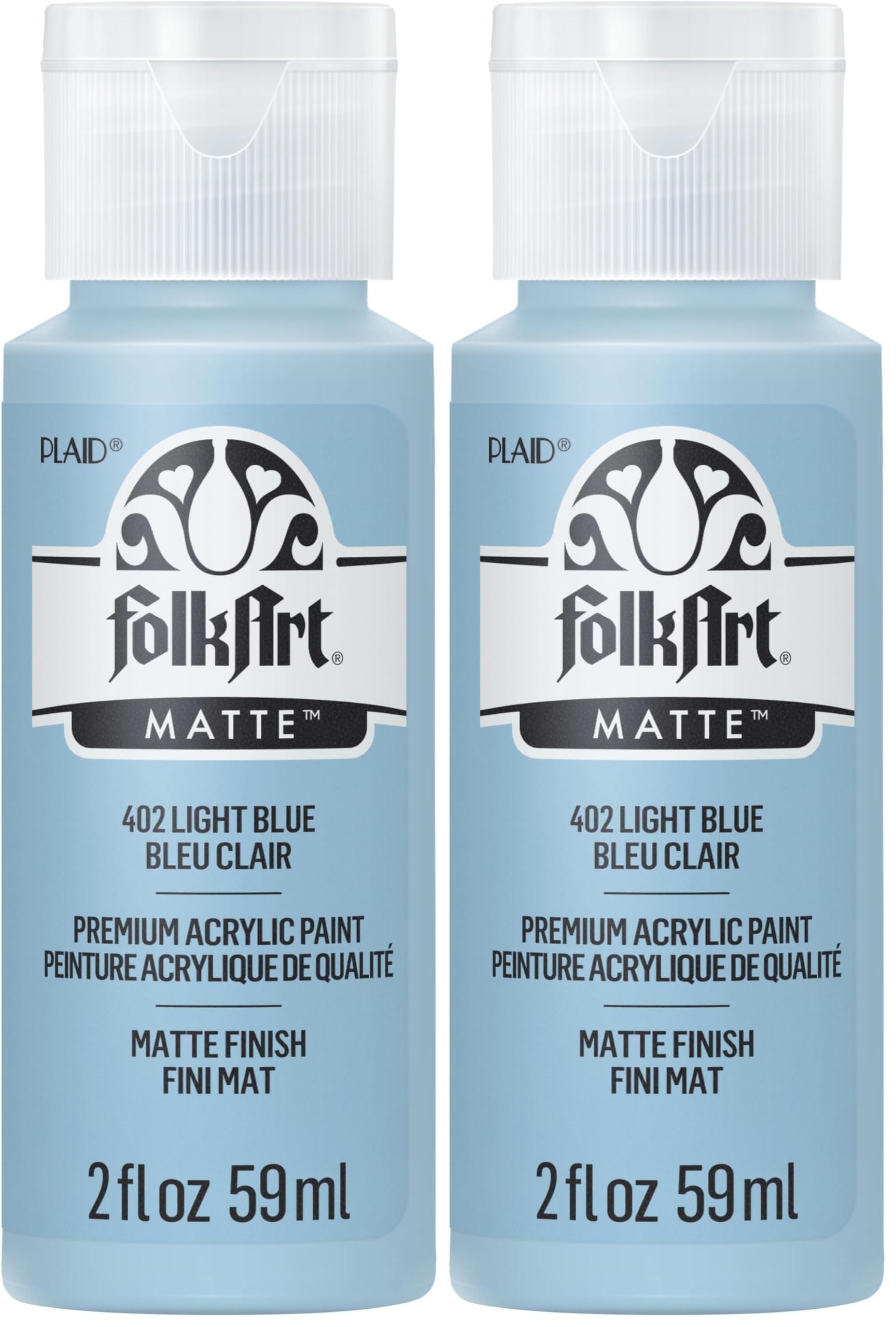 FolkArt Acrylic Paint (2 Ounce), 402 Light Blue (Pack of 2)