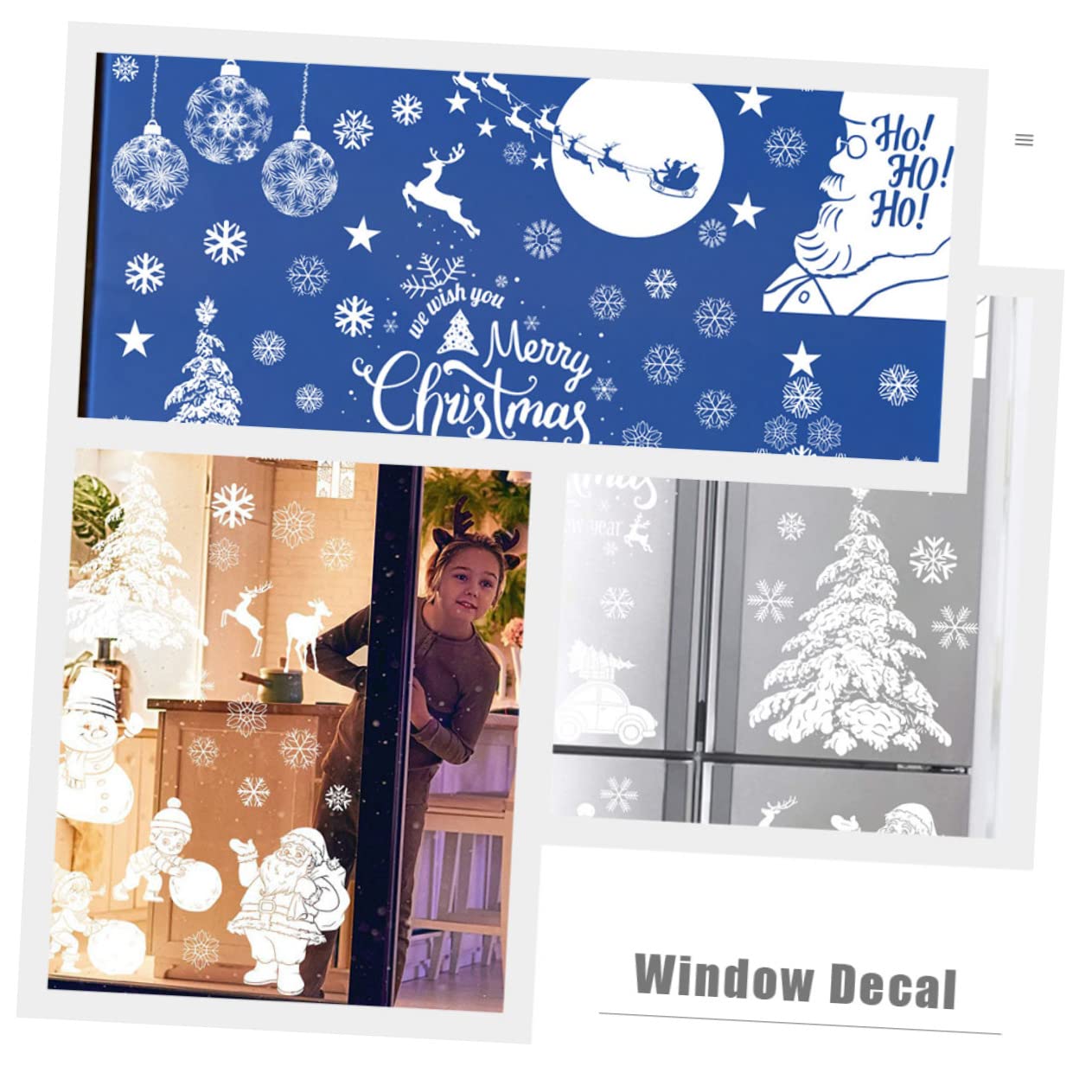 Alipis 27 Fogli Adesivi Natalizi Adesivo Frigorifero Natalizio Vetrofanie Per Feste Adesivi Per Finestre Con Pupazzo Di Neve Vetrofanie Rimovibili Murales Natalizi Natale Bianca Pvc