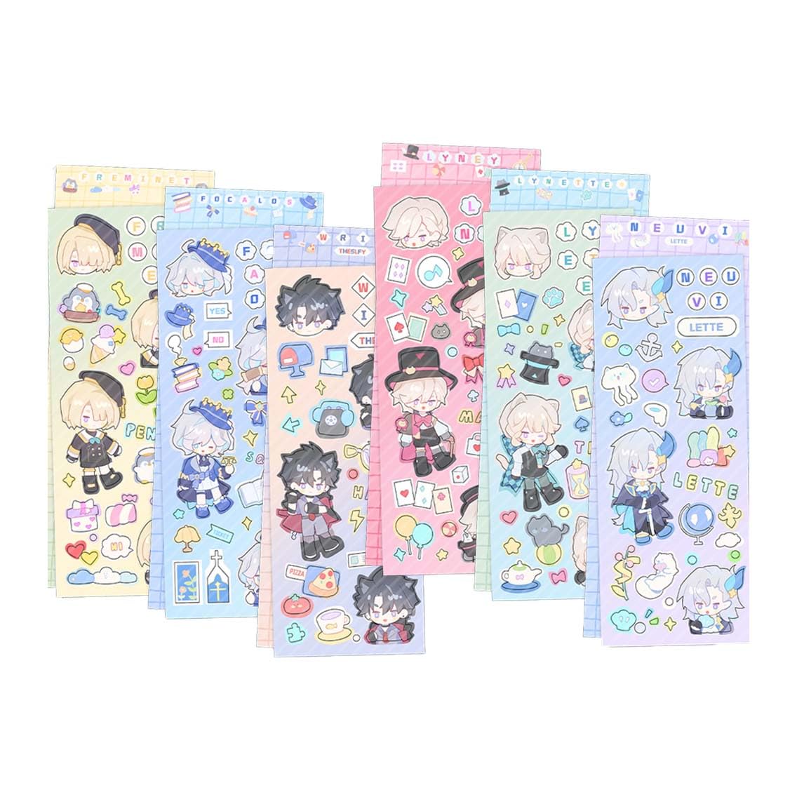 Amazon.co.jp: 6枚入り 原神 シール ステッカー げんしん 色紙