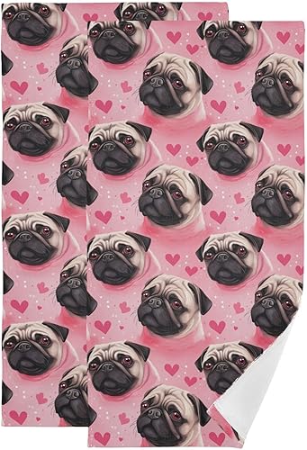 Vista 39 de Juego de 2 toallas de baño de color morado, remolques de mano de lobo, toallas de baño, toallas suaves y absorbentes para baño, cocina, gimnasio