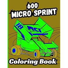 Bermrider 600 Micro Sprint Coloring Book Dirt Oval Track Racing Car Kids Speedway Raceway Race Winged