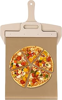Sliding Pizza Peel,Non-Stick Pizza Spatula Paddle with Detachable Handle, Pizza Peel Slider,Transfer for Pizza,Sliding Pizza Shovel Slide