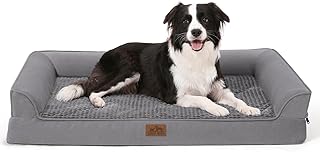 Orthopädisches Hundebett für große Hunde, waschbares Hundesofa, groß, stützendes Schaumstoff-Haustier-Couch-Bett mit abnehmbarem, waschbarem Bezug, wasserdichtem Futter und rutschfester Unterseite