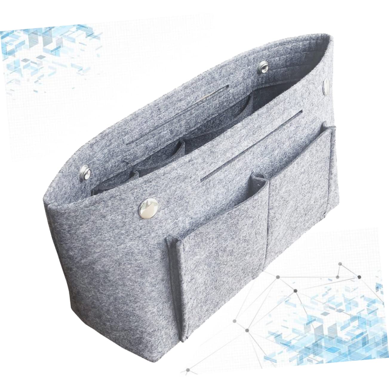 Paquet de Toilette Portable Trousse de Maquillage en Feutre pour Organiser Cosmétiques Grosse Capacité en Tissu Compact pour Voyage d'affaires et Salle de Sport