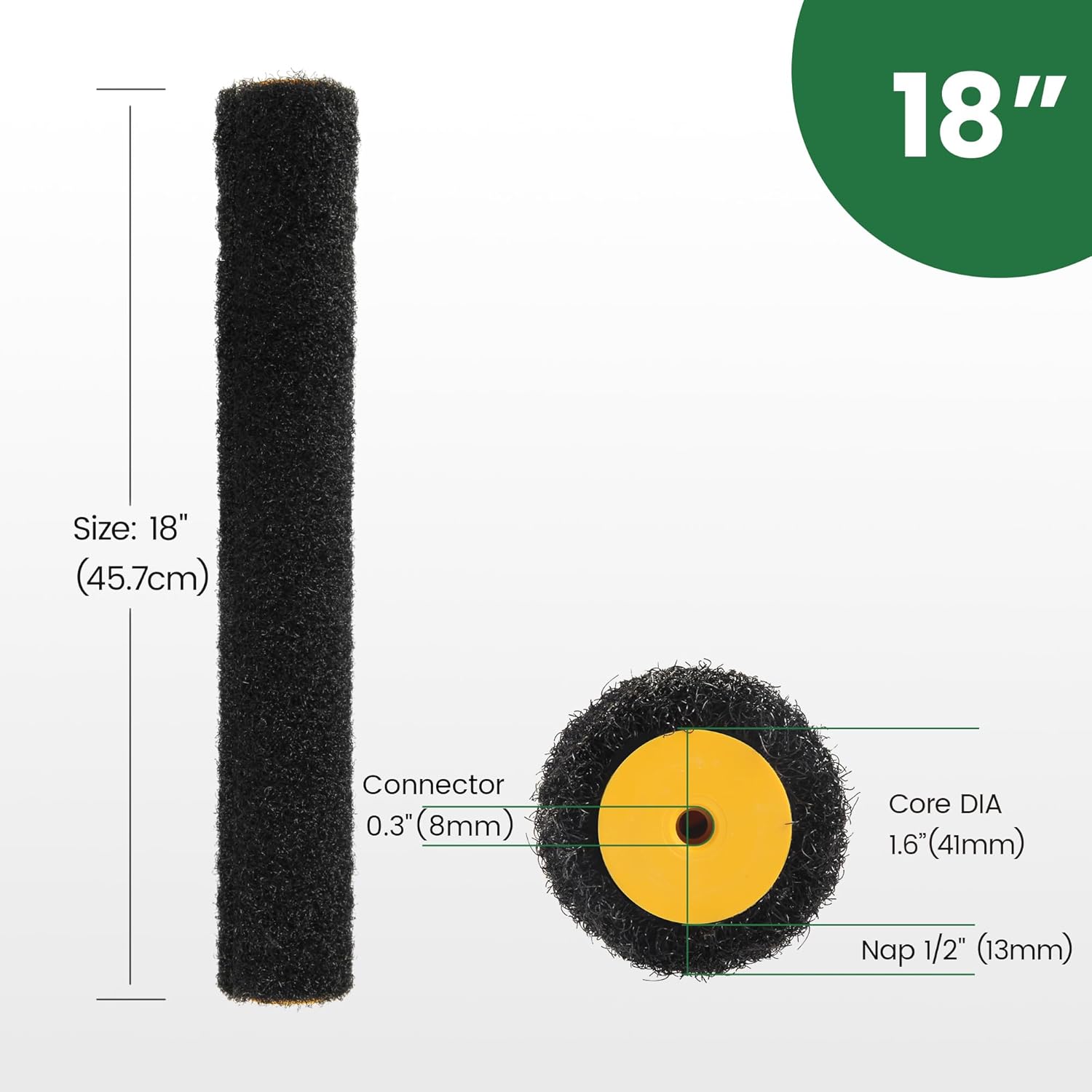 VOOMEY 18 Inch Drywall Compound Roller,Drywall Mud Roller,Ideal for Large Painting Projects Such as Large Walls and Ceilings