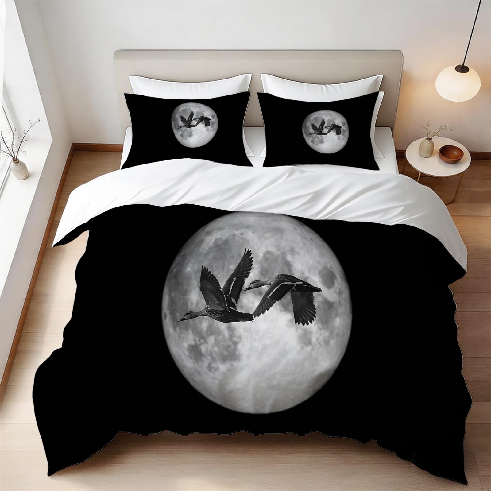 Housse de couette imprimée 3D avec fermeture éclair microfibre
