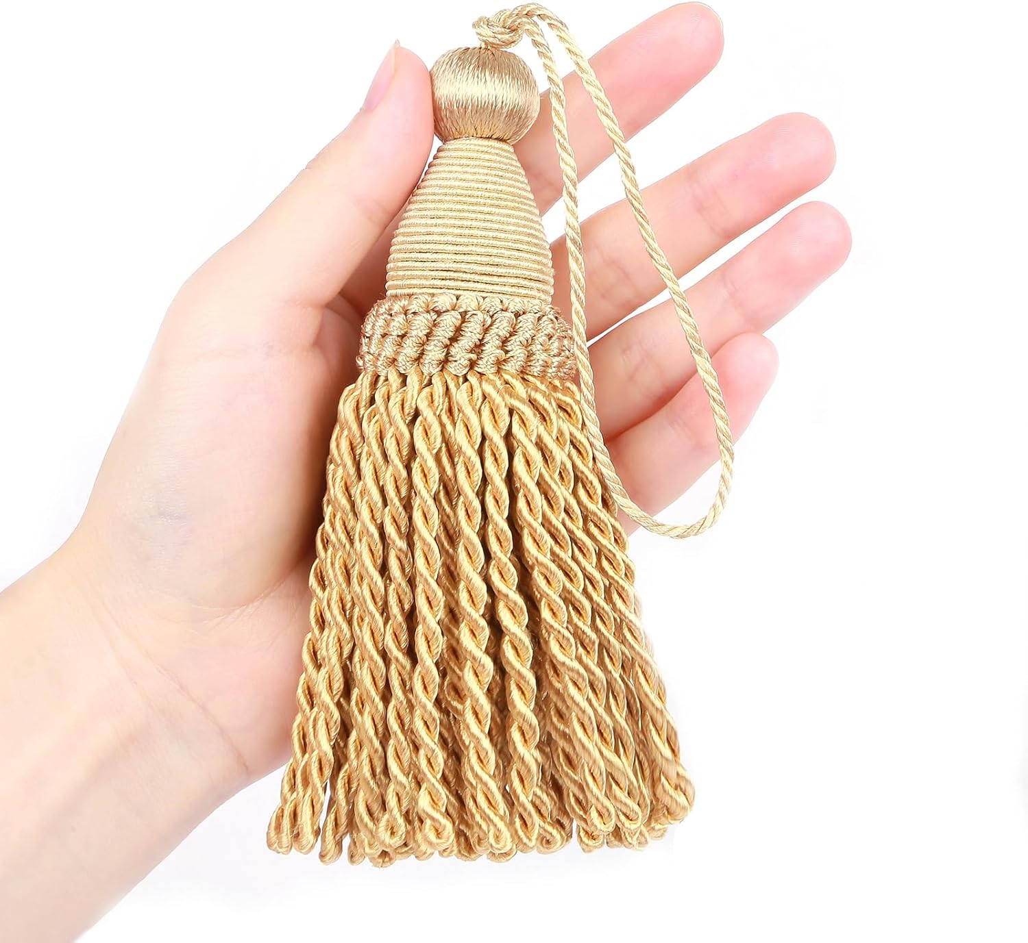 2 Pcs 6" Large Key Tassel with 4.3" Loop Elegant Hand Crafted Tassels