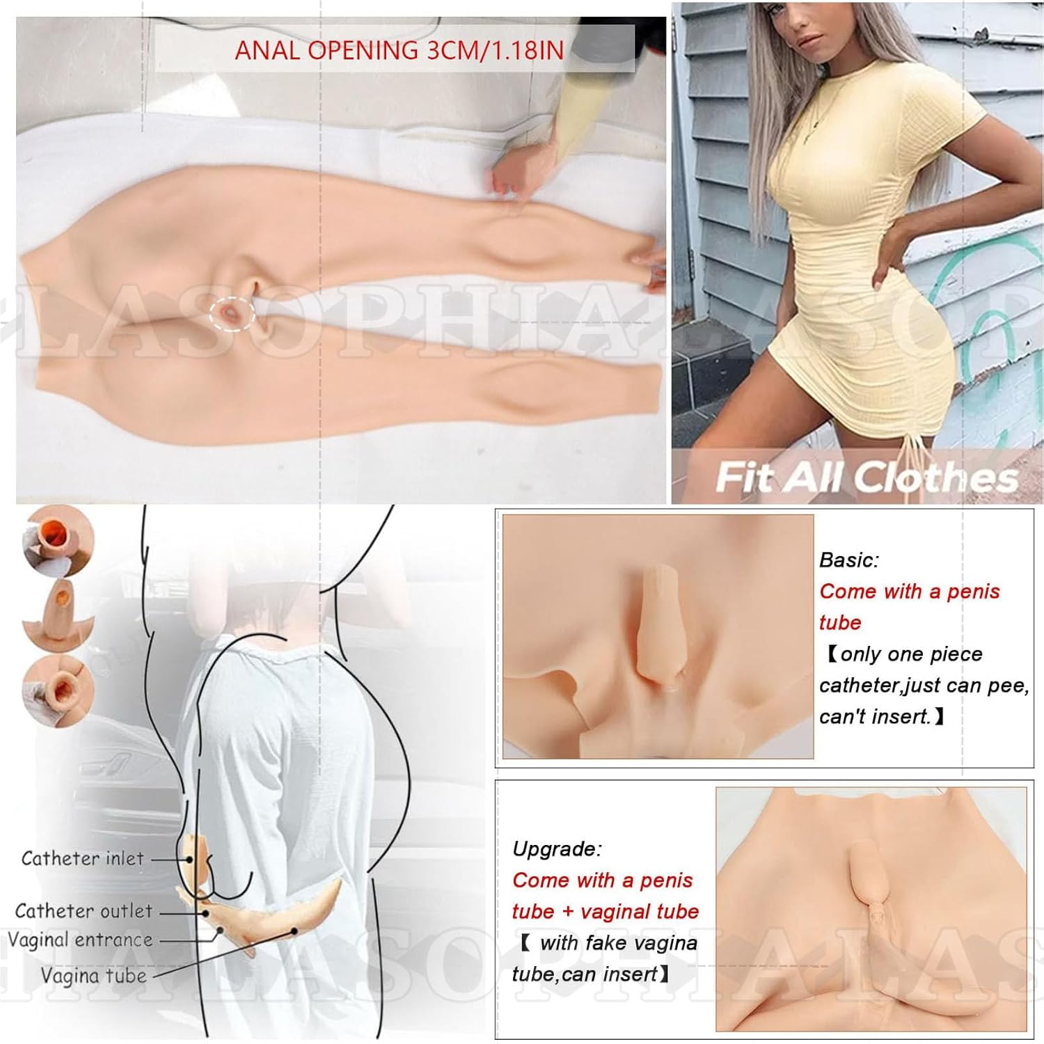 Realistic Ankle Length Sissy Panties Hip Enhancer Vagina Underwear Men Hiding Fake Pussy Boxer Briefs for Drag Queen